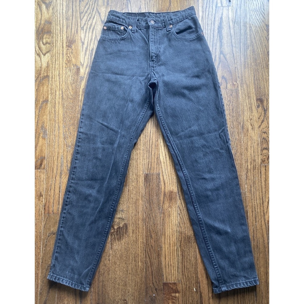 VTG 90s Levi's 550 Jeans Women 5 Medium (26x30) Black USA Made Relaxed Tapered